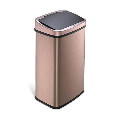 Nine Stars 13‑Gallon Motion Sensor Trash Can, Touch‑Free Automatic Stainless‑Steel Bin, Soft‑Close Quiet Lid, Fingerprint‑Resistant, Non‑Slip Base for Kitchen, Home & Office