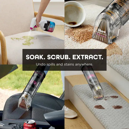 Shark StainForce HX104 Cordless Portable Spot & Stain Cleaner, Handheld Deep Stain Remover for Carpet, Upholstery, Car Interior, Pet Spills & Household Accidents