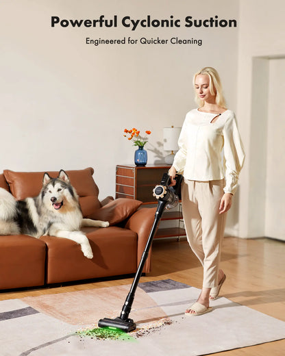 【2026 Newly Upgraded】Trucozie T350 Cordless Vacuum Cleaner, 8-in-1 Lightweight Upright Stick Vacuum, 45-Min Runtime, Powerful 33kPa Suction, Ideal for Home, Hardwood Floors, Carpets & Pet Hair