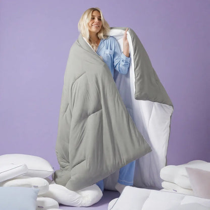 Mellow Sleep MarshMellow Comforter, Double‑Stuffed Ultra‑Soft A‑Class Fabric, Heat‑Adaptive Vegan Fill, OEKO‑TEX Certified, Machine Washable, Solves Night‑Time Overheating & Sweaty Sleep