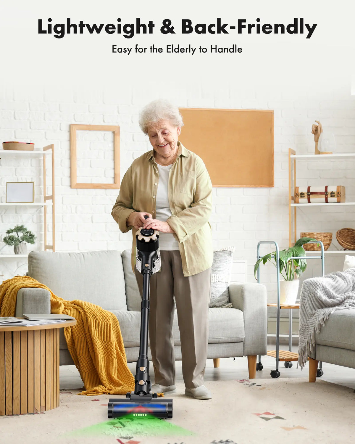 【2026 Newly Upgraded】Trucozie T350 Cordless Vacuum Cleaner, 8-in-1 Lightweight Upright Stick Vacuum, 45-Min Runtime, Powerful 33kPa Suction, Ideal for Home, Hardwood Floors, Carpets & Pet Hair
