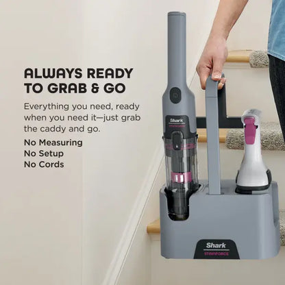Shark StainForce HX104 Cordless Portable Spot & Stain Cleaner, Handheld Deep Stain Remover for Carpet, Upholstery, Car Interior, Pet Spills & Household Accidents
