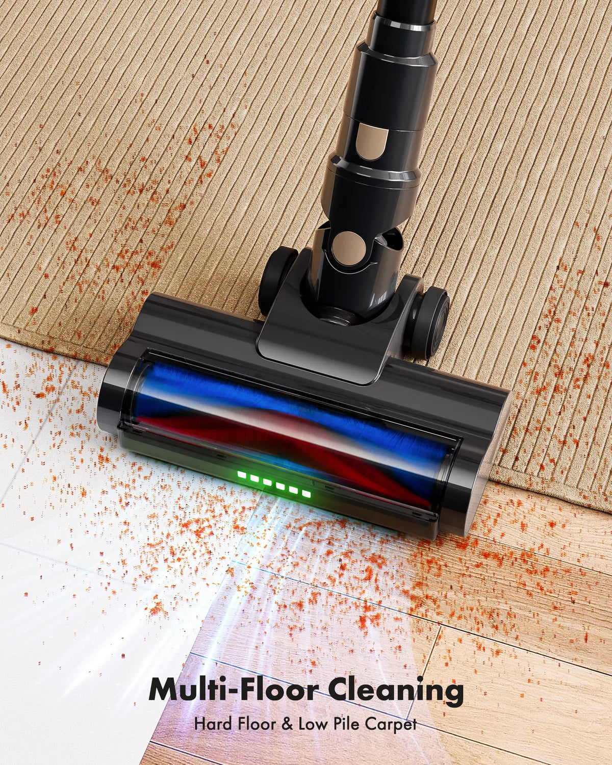 【2026 Newly Upgraded】Trucozie T350 Cordless Vacuum Cleaner, 8-in-1 Lightweight Upright Stick Vacuum, 45-Min Runtime, Powerful 33kPa Suction, Ideal for Home, Hardwood Floors, Carpets & Pet Hair