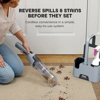 Shark StainForce HX104 Cordless Portable Spot & Stain Cleaner, Handheld Deep Stain Remover for Carpet, Upholstery, Car Interior, Pet Spills & Household Accidents