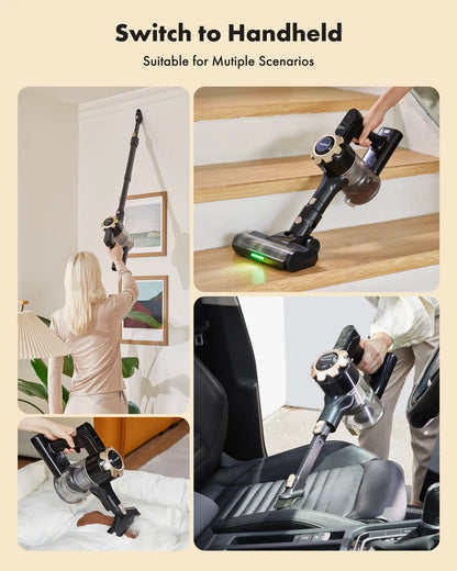 【2026 Newly Upgraded】Trucozie T350 Cordless Vacuum Cleaner, 8-in-1 Lightweight Upright Stick Vacuum, 45-Min Runtime, Powerful 33kPa Suction, Ideal for Home, Hardwood Floors, Carpets & Pet Hair