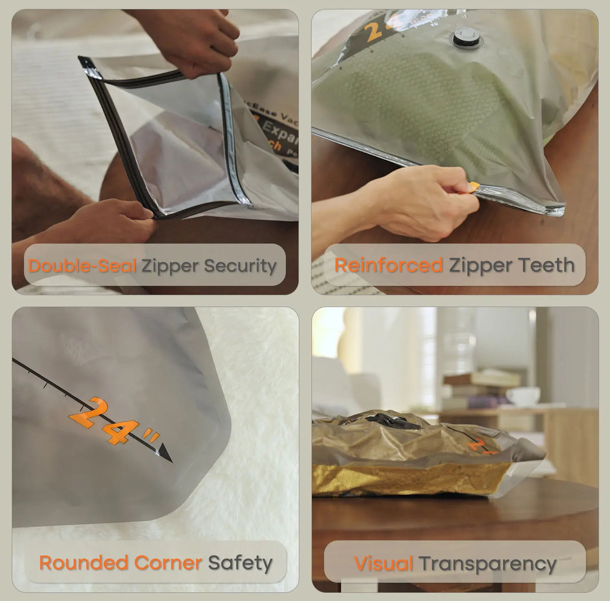 VACBIRD X8 Vacuum Compression Storage Bags Set, Rechargeable Wireless Pump | Space‑Saving for Dorm Travel & Seasonal Home Storage, Reduces Bulky Volume for Clothes, Bedding & Blankets 【Back‑to‑School】