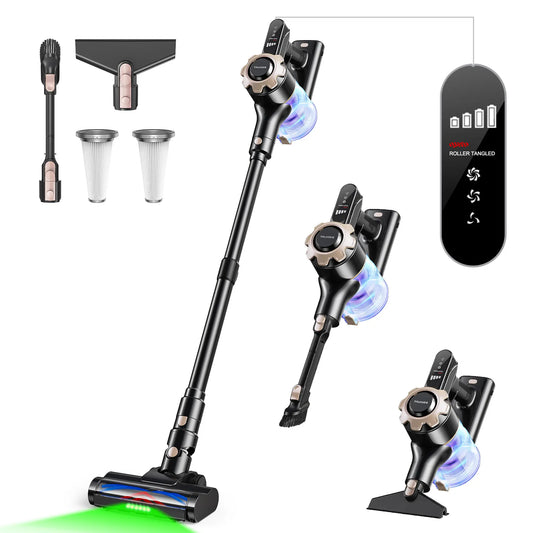 【2026 Newly Upgraded】Trucozie T350 Cordless Vacuum Cleaner, 8-in-1 Lightweight Upright Stick Vacuum, 45-Min Runtime, Powerful 33kPa Suction, Ideal for Home, Hardwood Floors, Carpets & Pet Hair