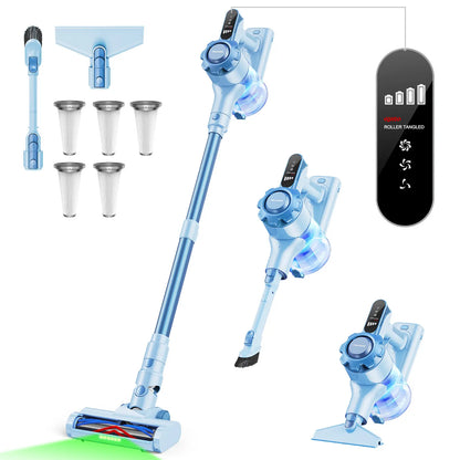 【2026 Newly Upgraded】Trucozie T350 Cordless Vacuum Cleaner, 8-in-1 Lightweight Upright Stick Vacuum, 45-Min Runtime, Powerful 33kPa Suction, Ideal for Home, Hardwood Floors, Carpets & Pet Hair