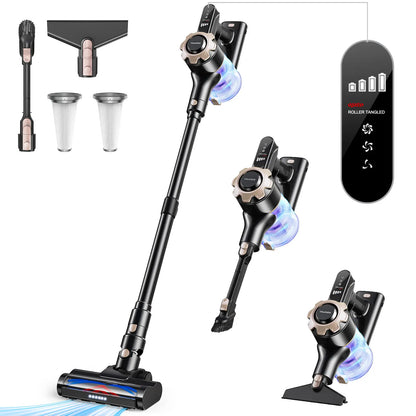 【2026 Newly Upgraded】Trucozie T350 Cordless Vacuum Cleaner, 8-in-1 Lightweight Upright Stick Vacuum, 45-Min Runtime, Powerful 33kPa Suction, Ideal for Home, Hardwood Floors, Carpets & Pet Hair