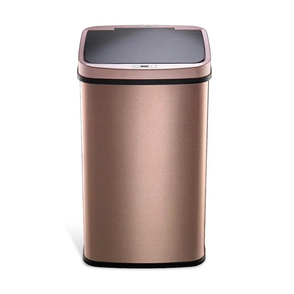 Nine Stars 13‑Gallon Motion Sensor Trash Can, Touch‑Free Automatic Stainless‑Steel Bin, Soft‑Close Quiet Lid, Fingerprint‑Resistant, Non‑Slip Base for Kitchen, Home & Office
