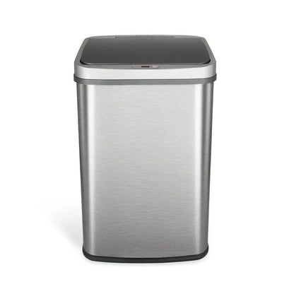 Nine Stars 13‑Gallon Motion Sensor Trash Can, Touch‑Free Automatic Stainless‑Steel Bin, Soft‑Close Quiet Lid, Fingerprint‑Resistant, Non‑Slip Base for Kitchen, Home & Office