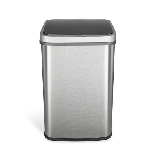 Nine Stars 13‑Gallon Motion Sensor Trash Can, Touch‑Free Automatic Stainless‑Steel Bin, Soft‑Close Quiet Lid, Fingerprint‑Resistant, Non‑Slip Base for Kitchen, Home & Office